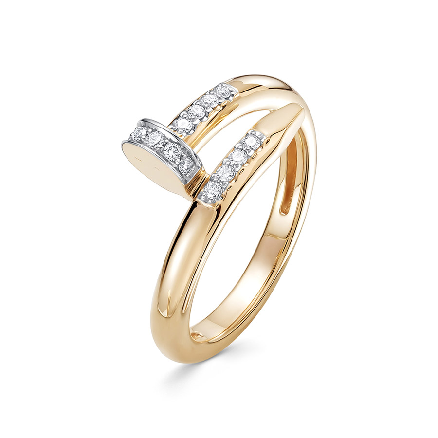 Кольцо, золото, бриллиант, 3758-110